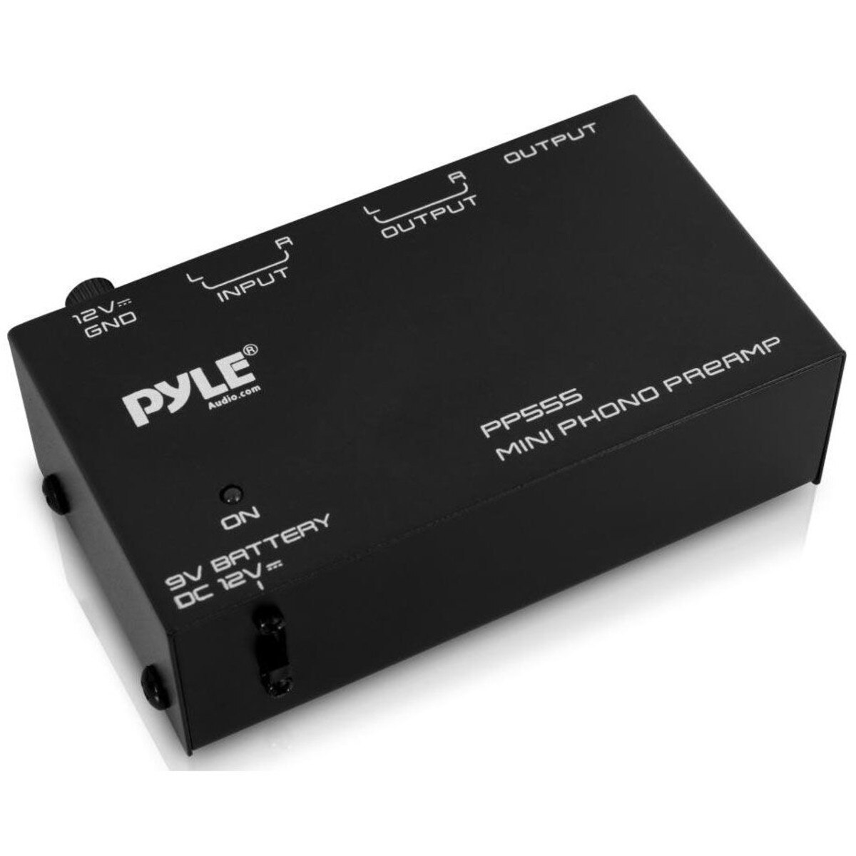 Pyle PP555 UltraLow Noise Compact Turntable Phono Preamp with 9V